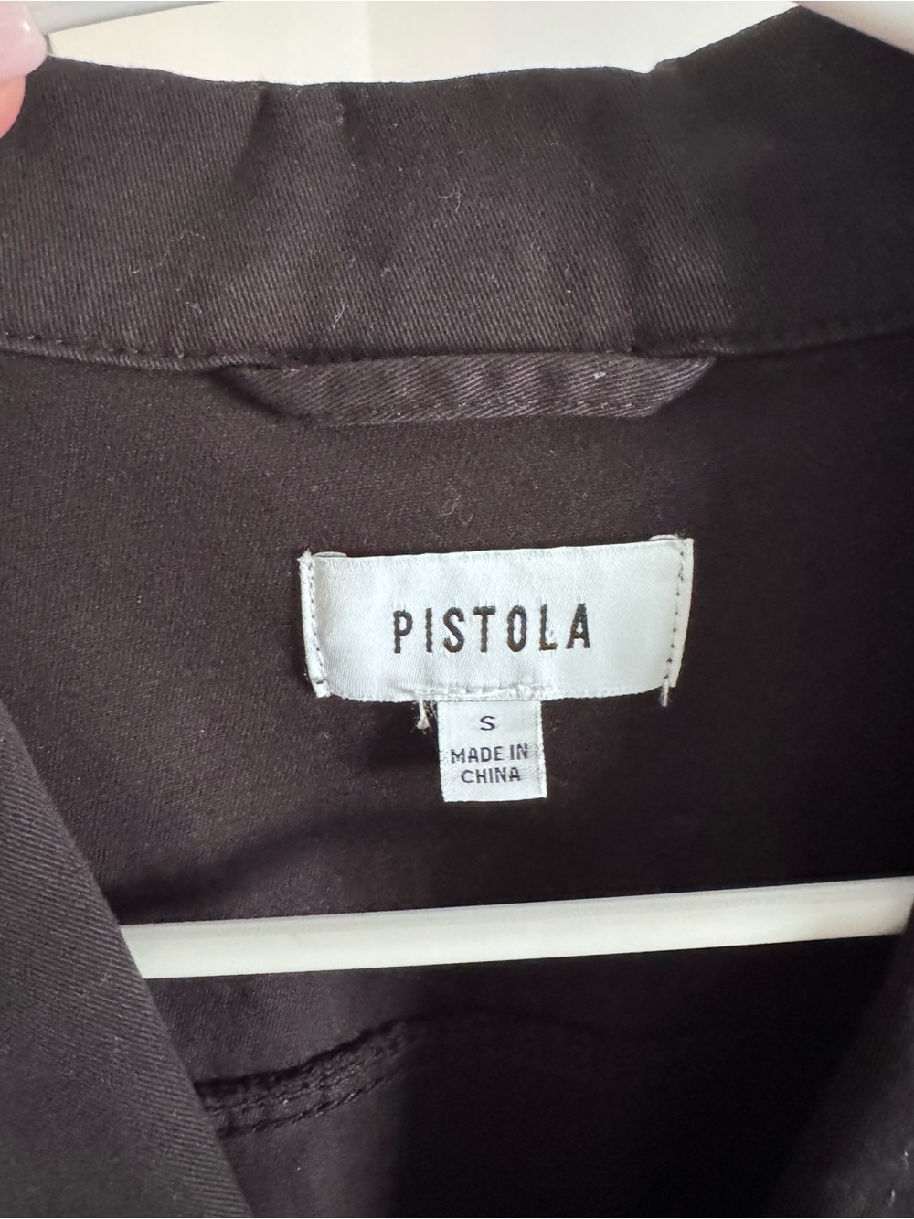 pistola Black Short-Sleeve Button-Front Jumpsuit with Pockets - Picture 5 of 5